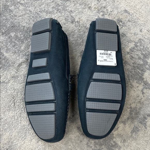 New Winthrop Naples Horsebit Loafer Leather Perforated Navy Blue Sz 9 main image 4